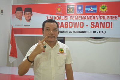 Kampanye Prabowo-Sandi, Koalisi Partai Pendukung di Inhil Lakukan Koordinasi dengan Provinsi